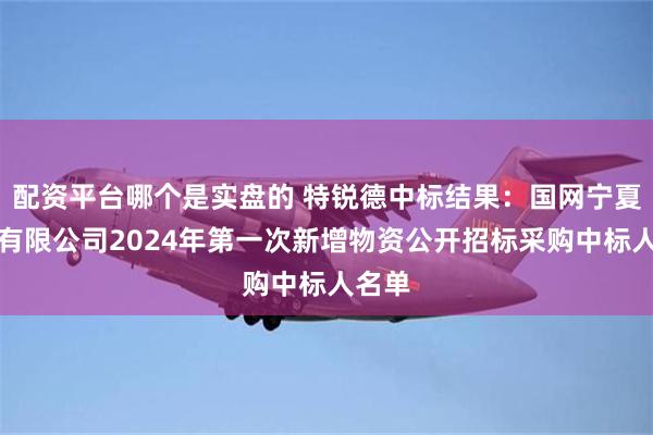 配资平台哪个是实盘的 特锐德中标结果：国网宁夏电力有限公司2024年第一次新增物资公开招标采购中标人名单