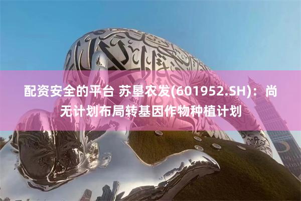 配资安全的平台 苏垦农发(601952.SH)：尚无计划布局