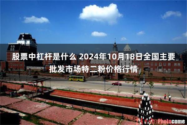 股票中杠杆是什么 2024年10月18日全国主要批发市场特二